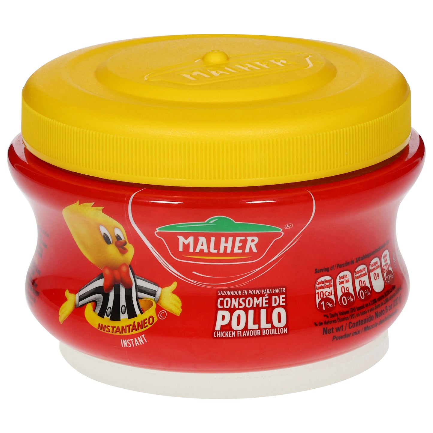 Caldo de pollo instantáneo en polvo Malher, 227 g (8 oz)