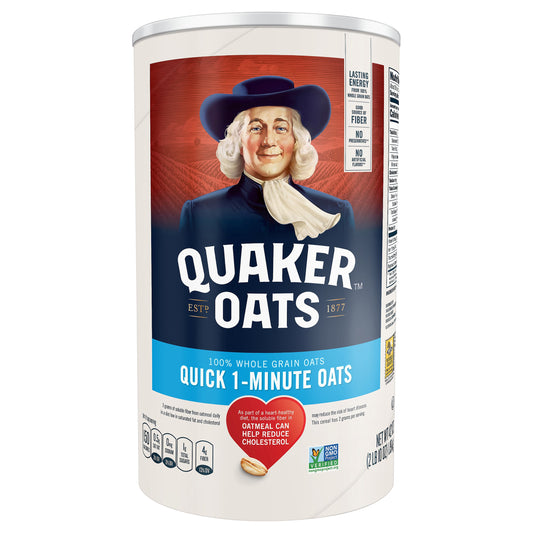 Avena integral Quaker de cocción rápida en 1 minuto, 42 oz