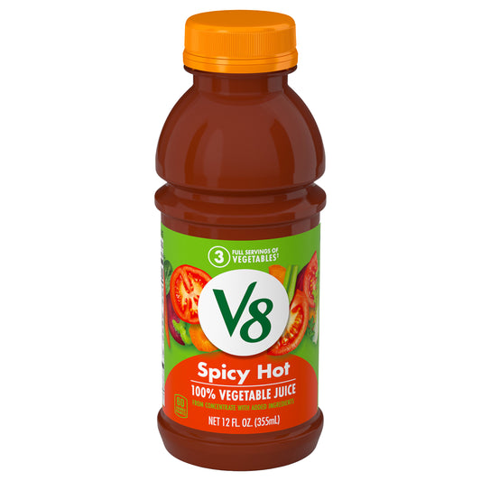 V8 Spicy Hot 100% Vegetable Juice 12 fl oz