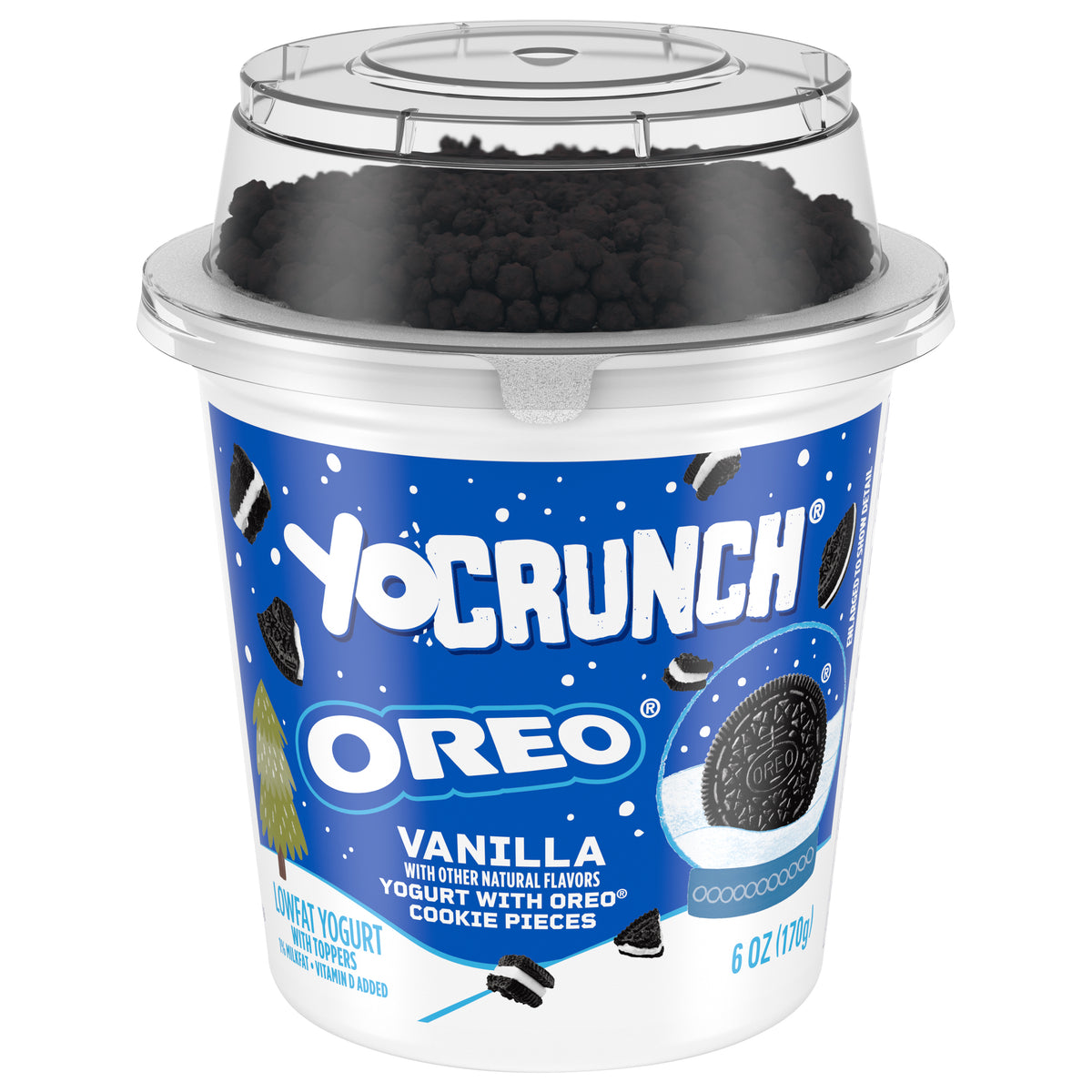 YoCrunch Vanilla Low Fat Yogurt with OREO(R) Cookie Pieces, 6 OZ Yogurt Cup