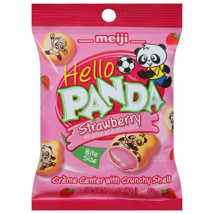 Meiji Hello Panda Strawberry Biscuit Bite Size 2.2 oz