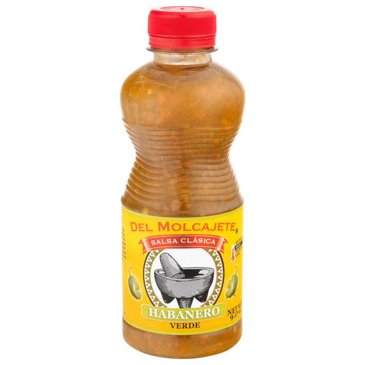 Del Molcajete Verde High Habanero Salsa Clasica 9.17 oz