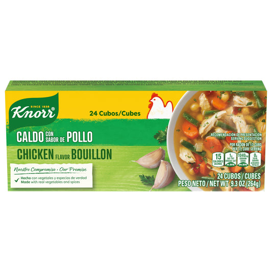Cubitos de caldo de pollo Knorr, 24 unidades (264 g cada una).