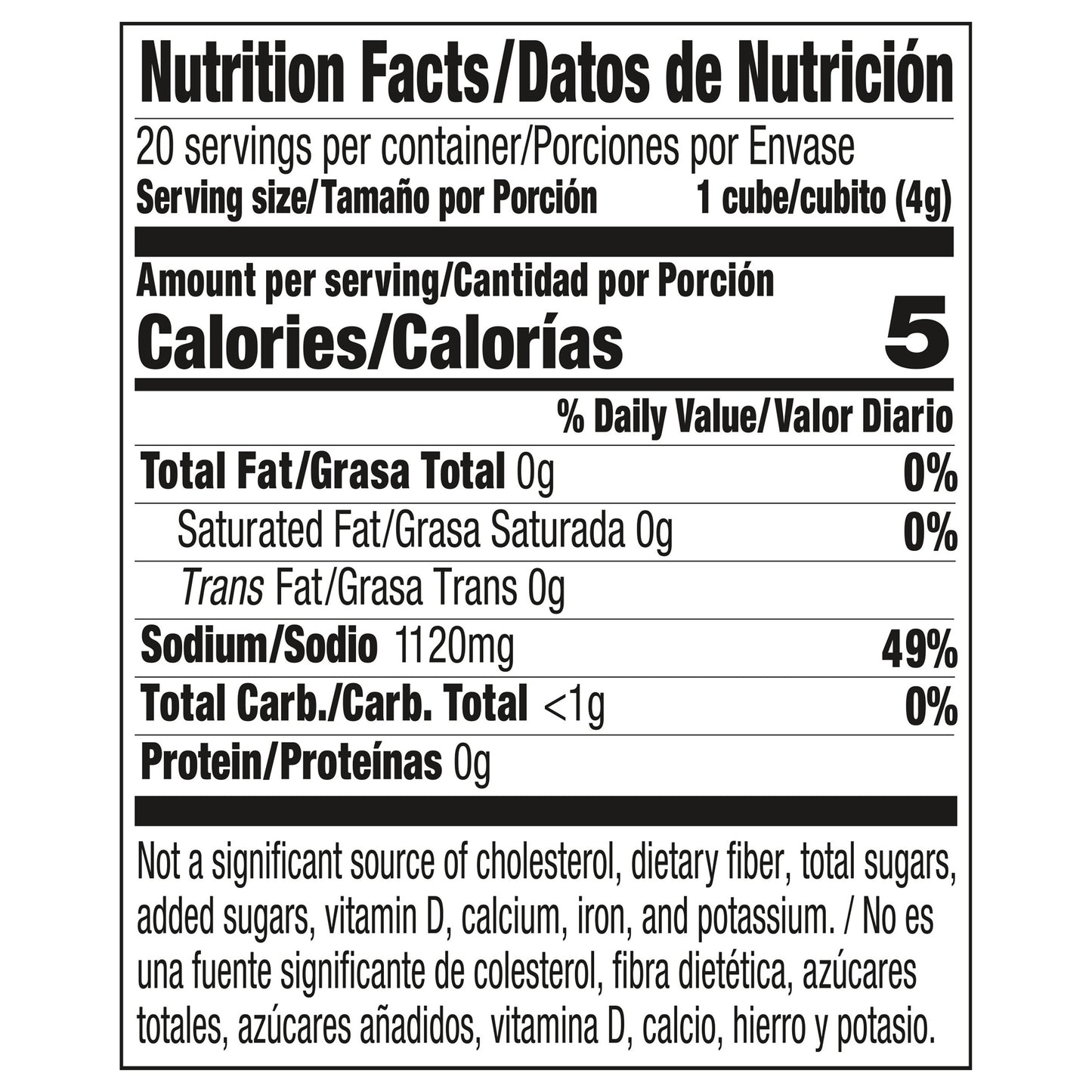 Cubitos de caldo Maggi sabor a carne, 20 unidades, 2.8 oz.
