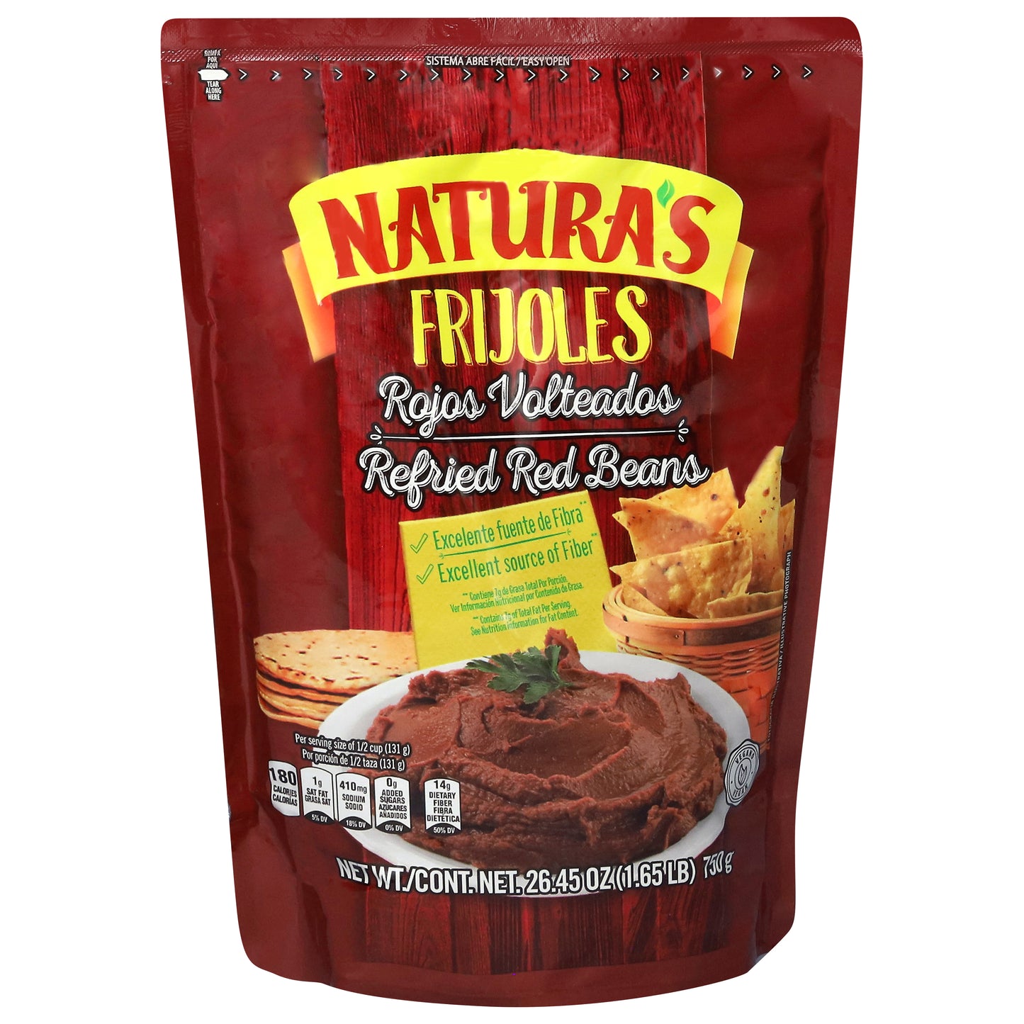 Natura's Refried Red Beans 26.45 oz