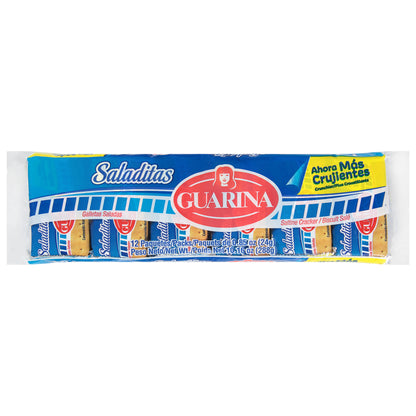 Galletas saladas crujientes Guarina Saladitas, 12 paquetes de 24 g (0.85 oz)