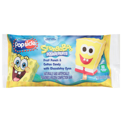 Popsicle Fruit Punch & Cotton Candy with Chocolatey Eyes Frozen Confection Bar 4 fl oz