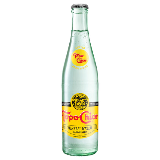 Botella de vidrio de agua mineral Topo Chico, 355 ml (12 onzas líquidas)