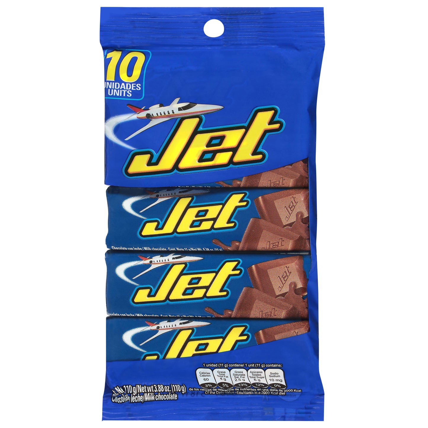 Jet Milk Chocolate 10 - 0.38 oz Each