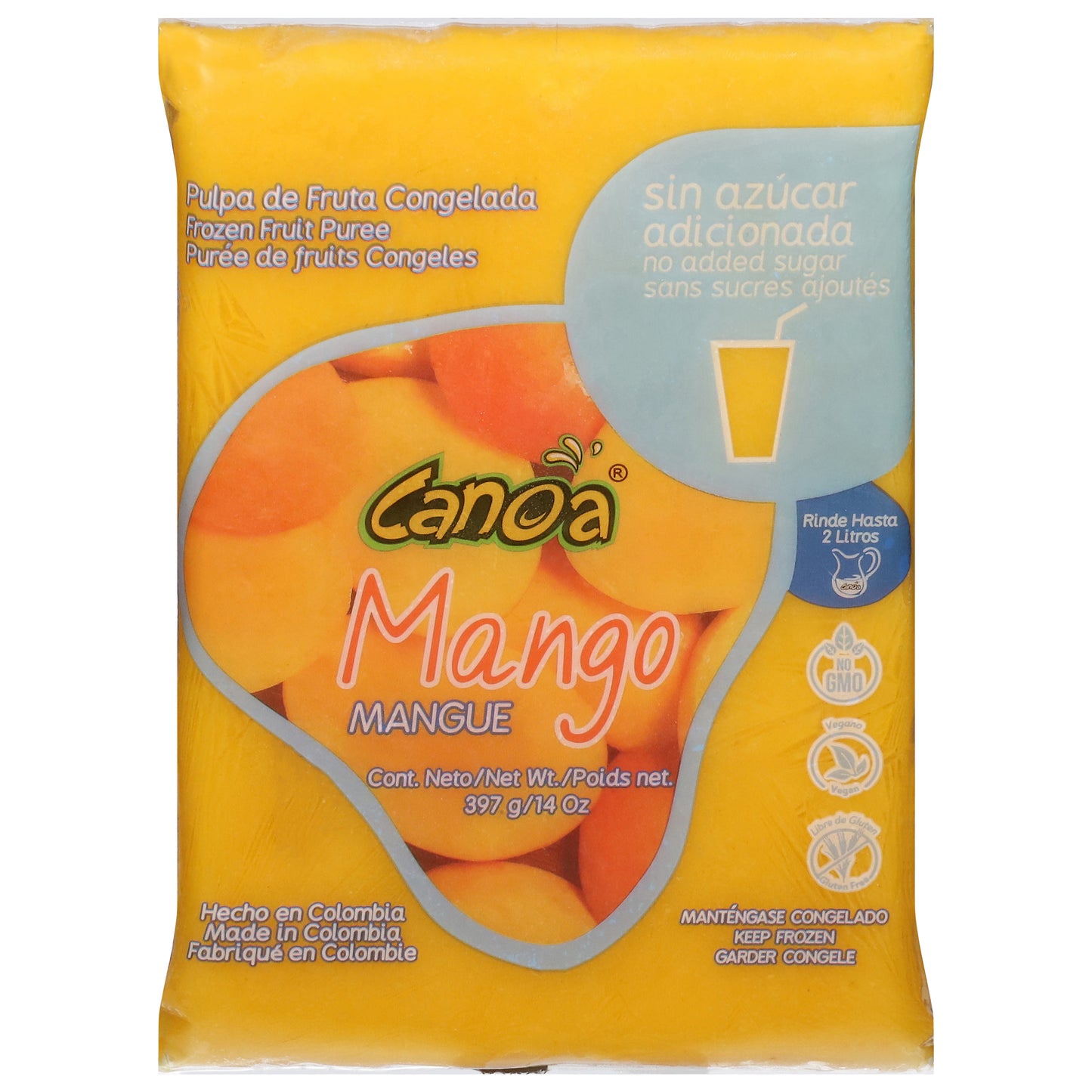 Canoa Mango Frozen Fruit Puree 14 oz