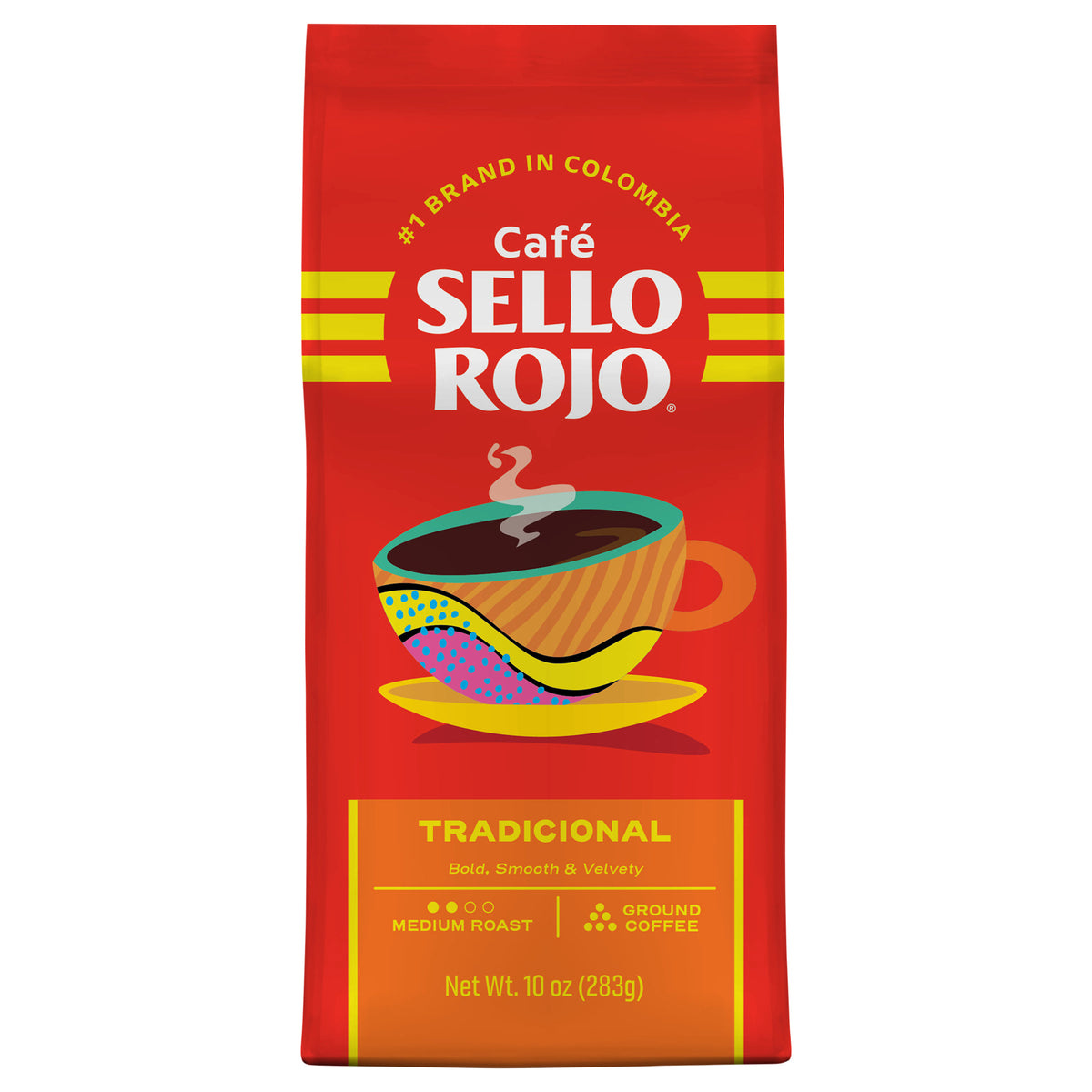 Cafe Sello Rojo Tradicional Medium Roast Ground Coffee 10 oz