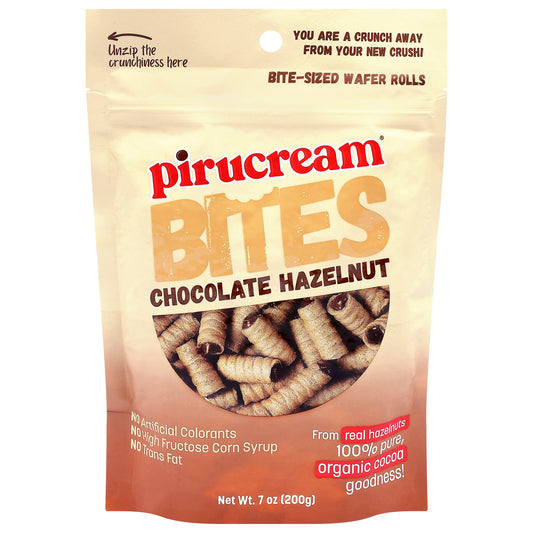 Pirucream Bites Chocolate Hazelnut Wafer Rolls 7 oz