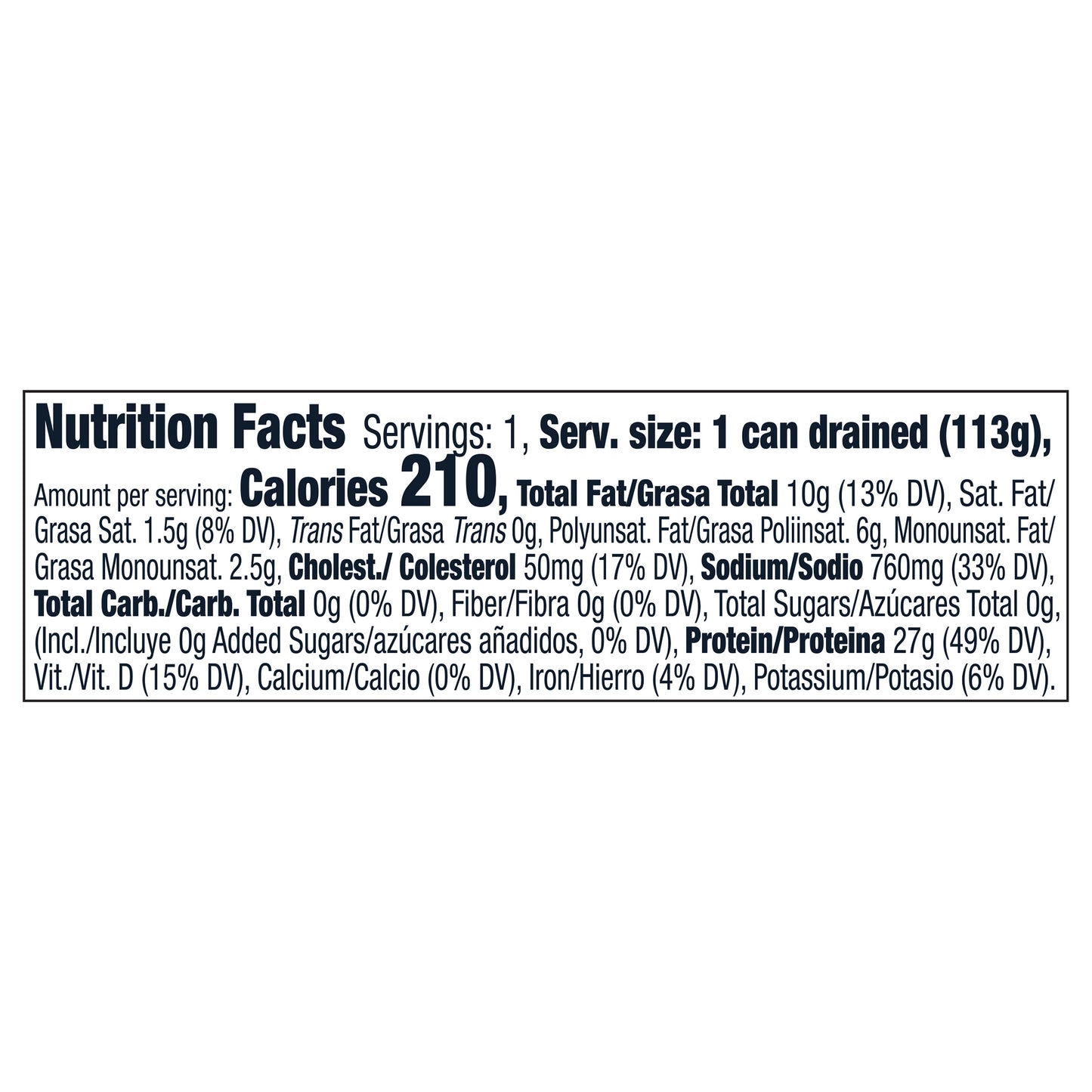 Van Camp's Seafood Solid Light Yellowfin Tuna in Oil 5 oz