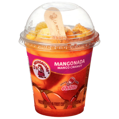 La Michoacana Mango Chamoy Frozen Sorbet & Fruit Cup 7 fl oz