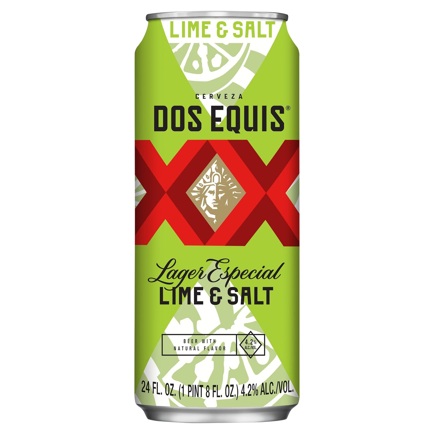 Dos Equis Lime & Salt Lager Especial Beer 24 fl oz Can