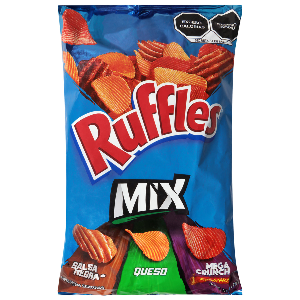 Ruffles Salsa Negra/Queso/Mega Crunch Mix 170 g