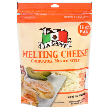 Queso fundido estilo Chihuahua La Chona de 16 onzas