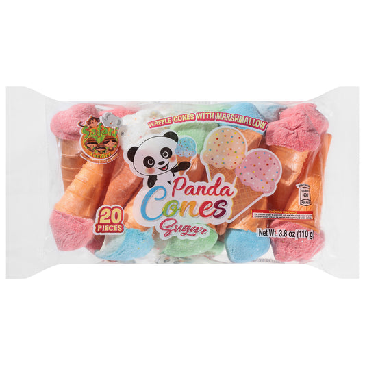 Safari Candies Sugar Panda Cones 20 Pieces