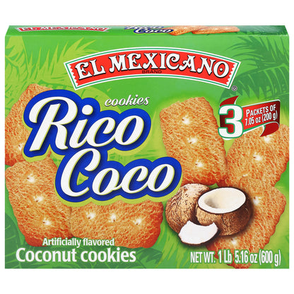 Galletas de coco El Mexicano 3 paquetes de 7.05 oz