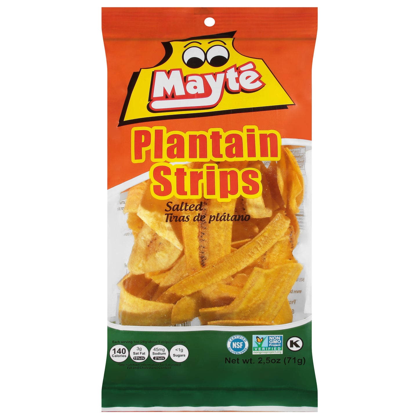 Tiras de plátano salado Mayte de 2.5 onzas