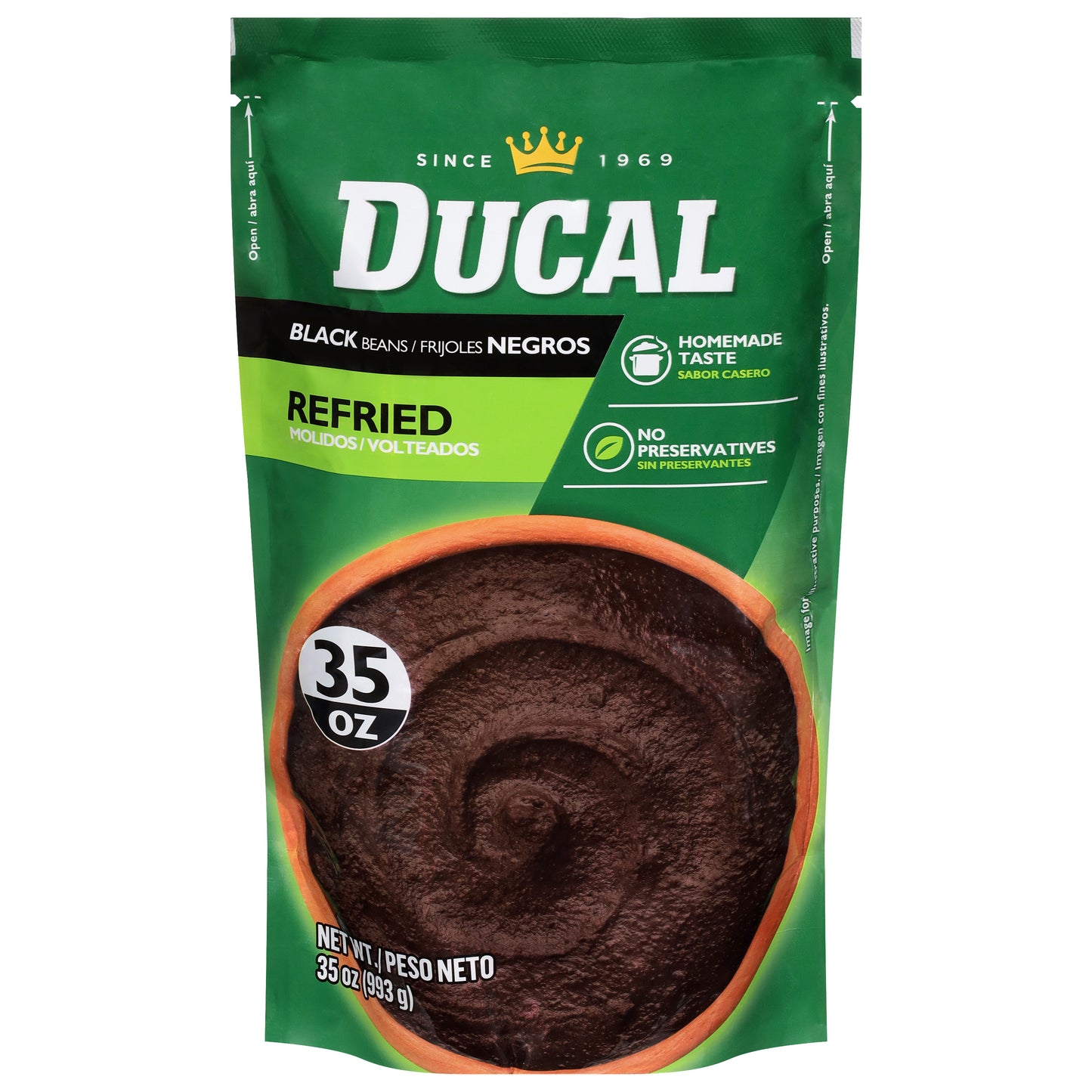 Ducal Refried Black Beans 35 oz