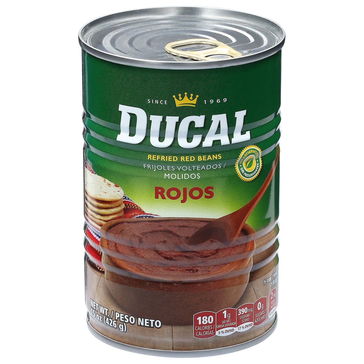 Frijoles rojos refritos Ducal de 15 onzas
