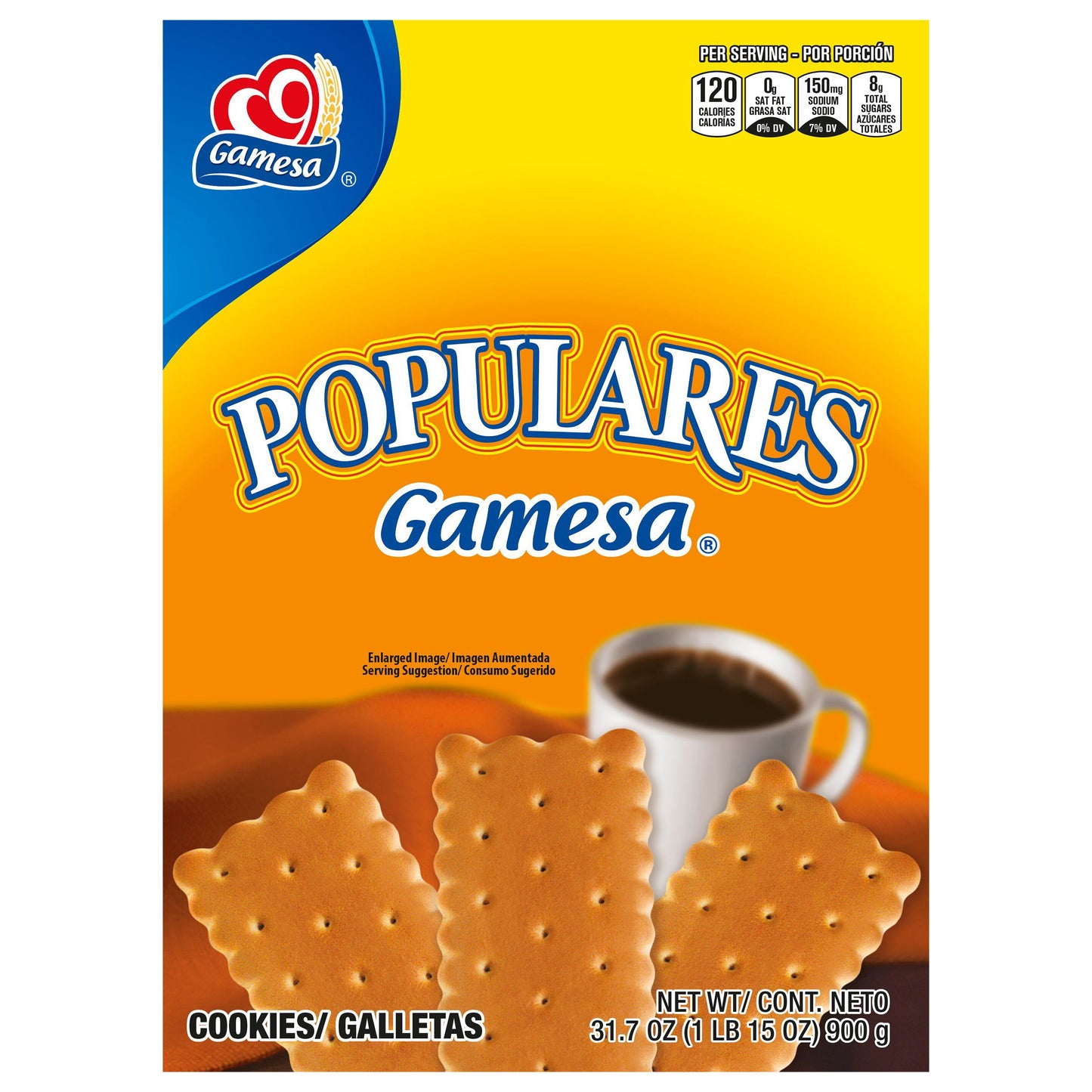 Galletas Gamesa Populares, caja de papel de 31.7 onzas