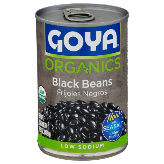 Goya Organics Low Sodium Black Beans 15.5 oz