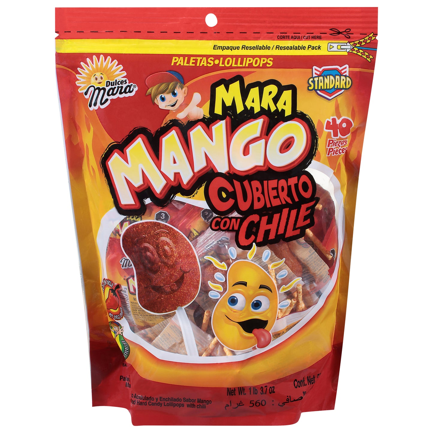 Dulces Mara Mango Lollipops 40 Each