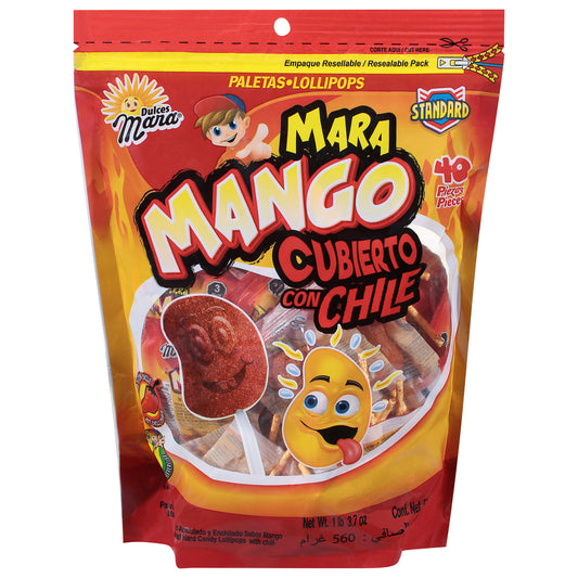 Dulces Mara Mango Lollipops 40 Each