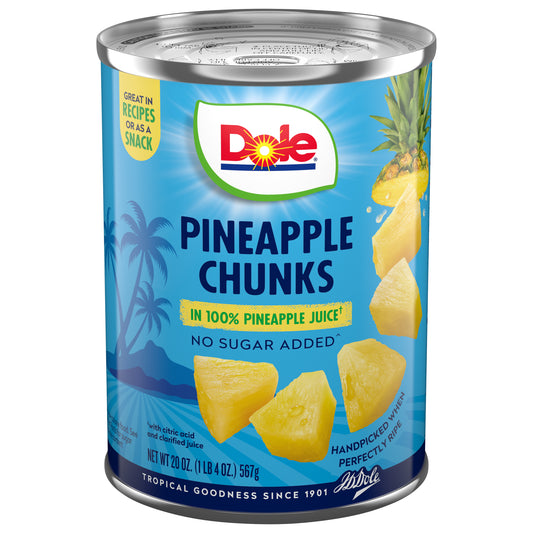 Trozos de piña Dole en jugo de piña 100% natural, 567 g (20 oz)