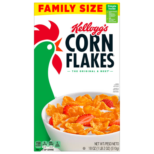 Cereal Corn Flakes tamaño familiar de 510 g (18 oz)