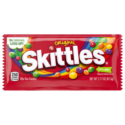 SKITTLES Original Chewy Candy, Full Size, 2.17 oz Bag
