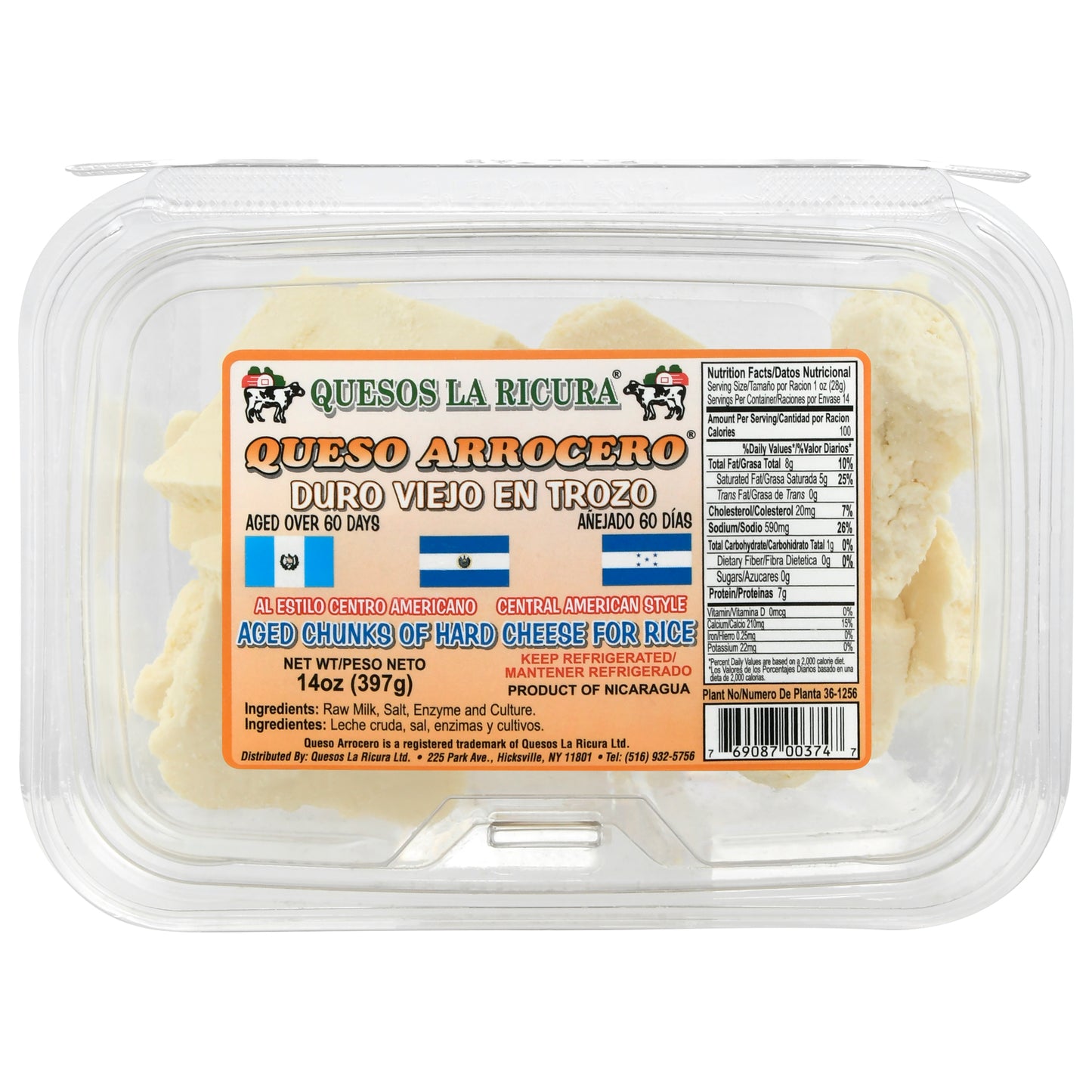 Quesos La Ricura Central American Style Cheese Chunks 14 oz