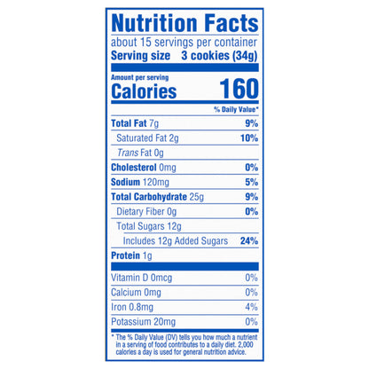 OREO Golden Sandwich Cookies, Family Size, 18.12 oz