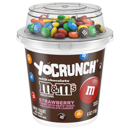 YoCrunch Strawberry Low Fat Yogurt with Mini M&Ms(R), 6 OZ Yogurt Cup