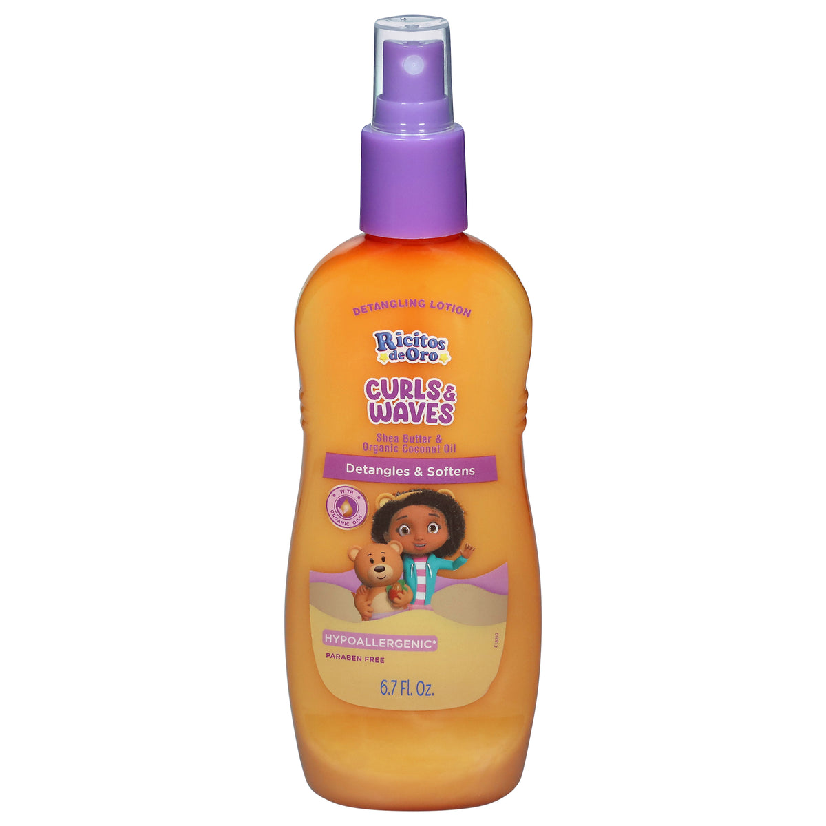 Ricitos de Oro Curls & Waves Shea Butter & Organic Coconut Oil Detangling Lotion 6.7 fl oz