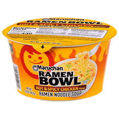 Tazón de ramen sabor pollo picante Maruchan de 95 g