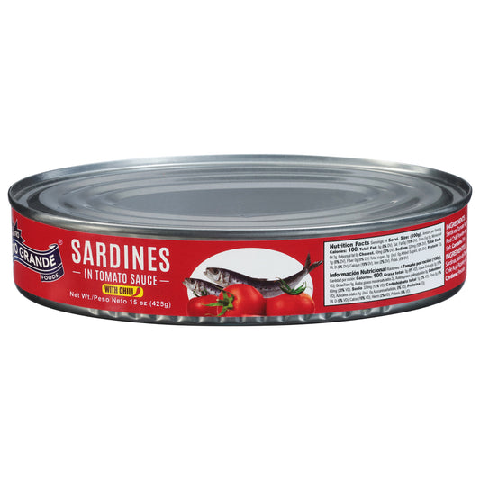 Sardinas con chile en salsa de tomate Rio Grande Foods 15 oz