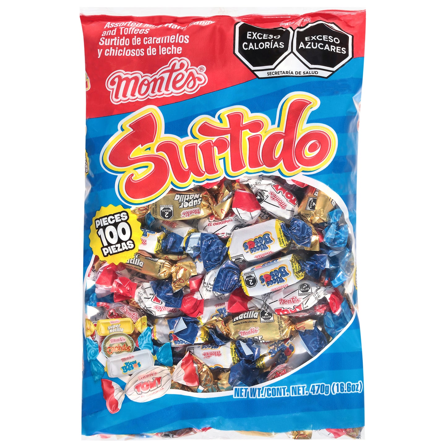 Montes Surtido Assorted Milk Hard Candy and Toffees 100 Pieces