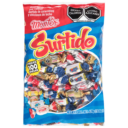 Montes Surtido Assorted Milk Hard Candy and Toffees 100 Pieces