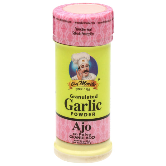 Chef Merito Granulated Garlic Powder 3.5 oz