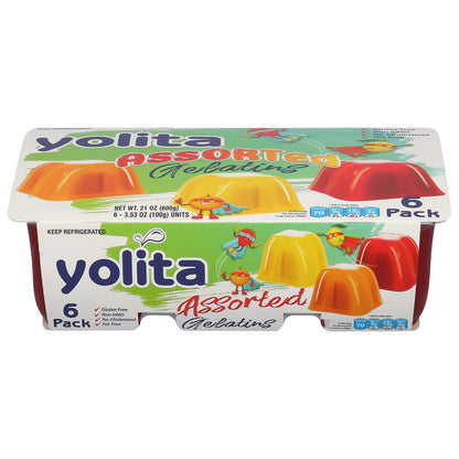 Yolita 6 Pack Assorted Gelatins 6 - 3.53 oz Cups