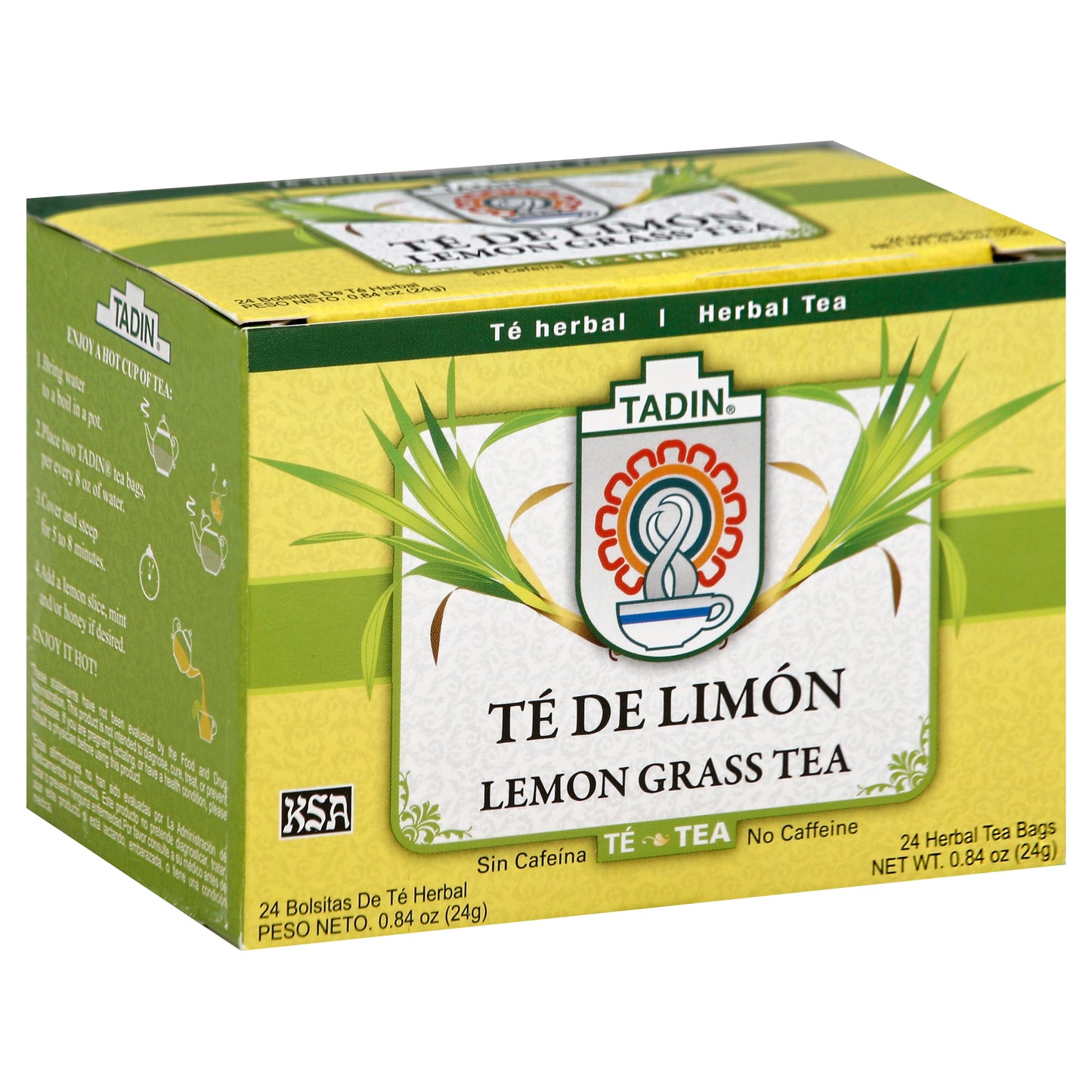 Té de hierbas Tadin 24 ea - TÉ DE HIERBA DE LIMÓN