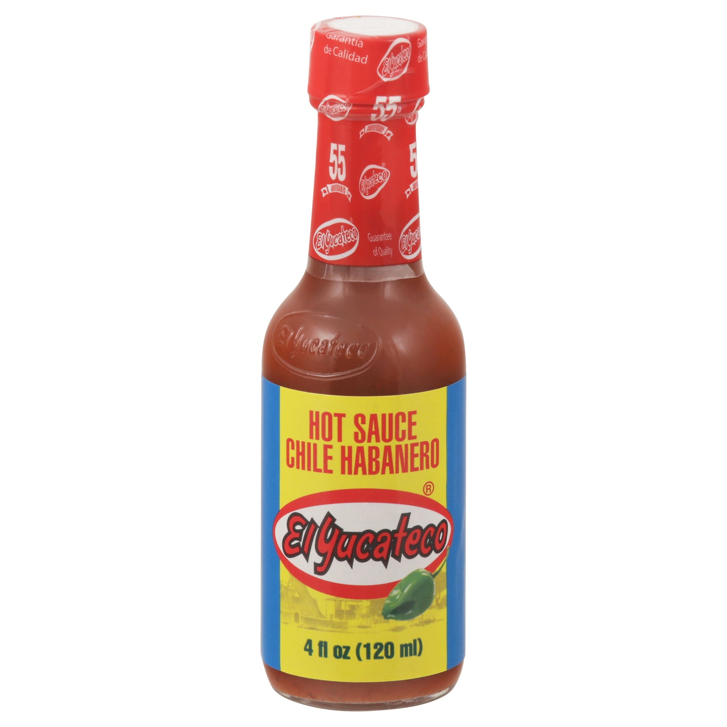 Salsa picante El Yucateco Chile Habanero 4 fl oz - ROJO