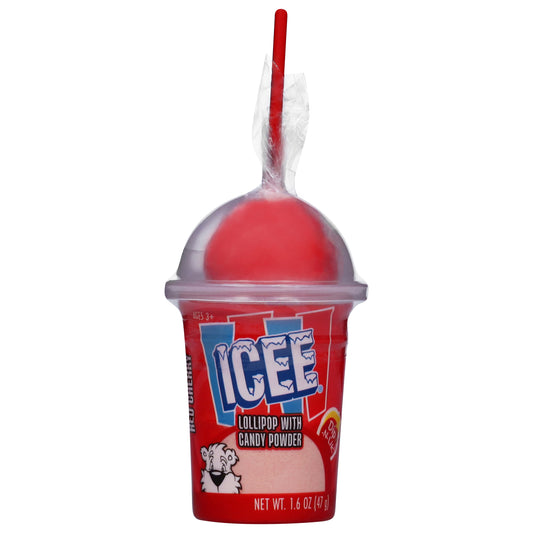 Icee Red Cherry Lollipop with Candy Powder 1.6 oz