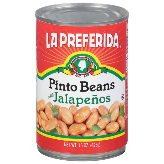 La Preferida Pinto Beans with Jalapenos 15 oz Can