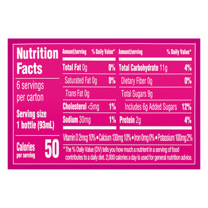 Danimals Smoothie Bebida Láctea de Frutos Rojos Mixtos Multi-Pack, 6 Unidades, Botellas de Smoothie de 3.1 OZ
