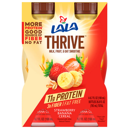LALA Strawberry Banana Cereal Yogurt Smoothie 4 pack