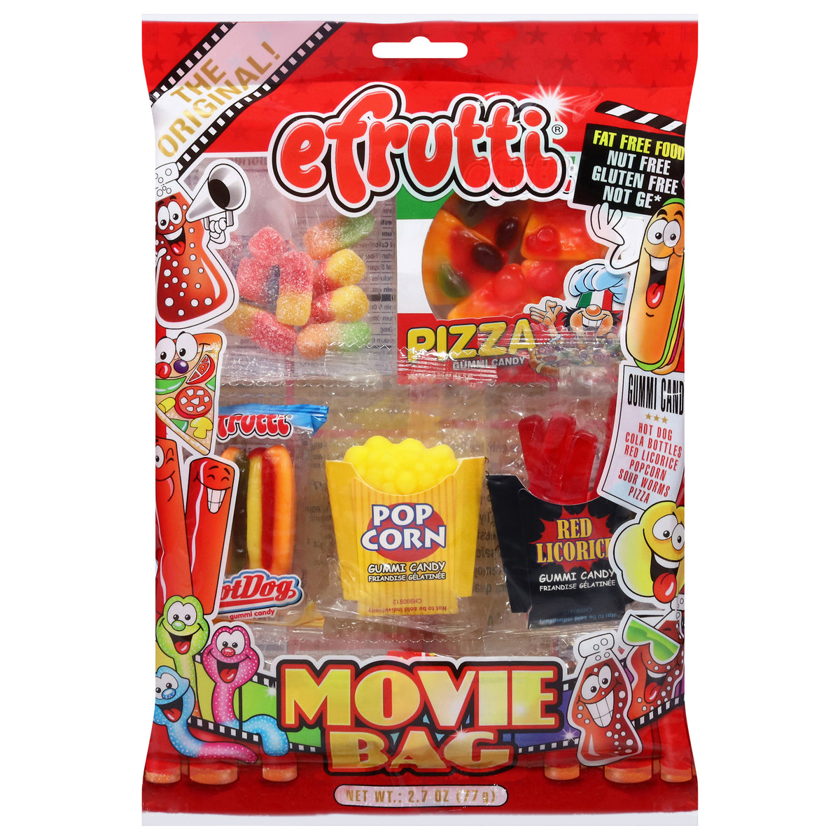 Efrutti Movie Bag Gummi Candy 2.7 oz